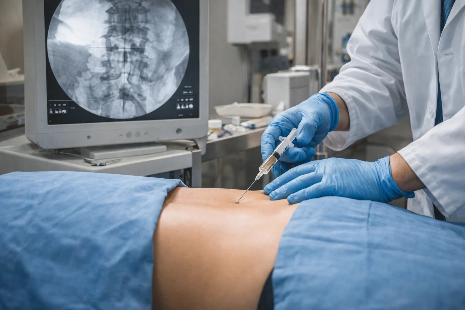 Epidural steroid injection for back pain